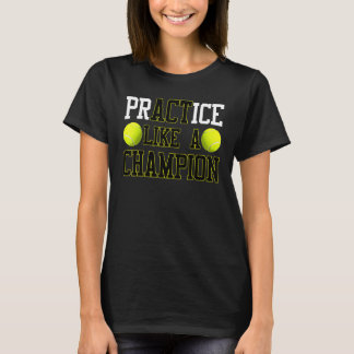 T-shirt Joueur De Tennis Pratique Comme Un Champion De Ten