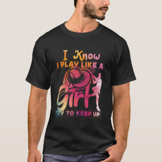 T-shirt Joueur de Tennis Raquette Aquarelle Je sais que je