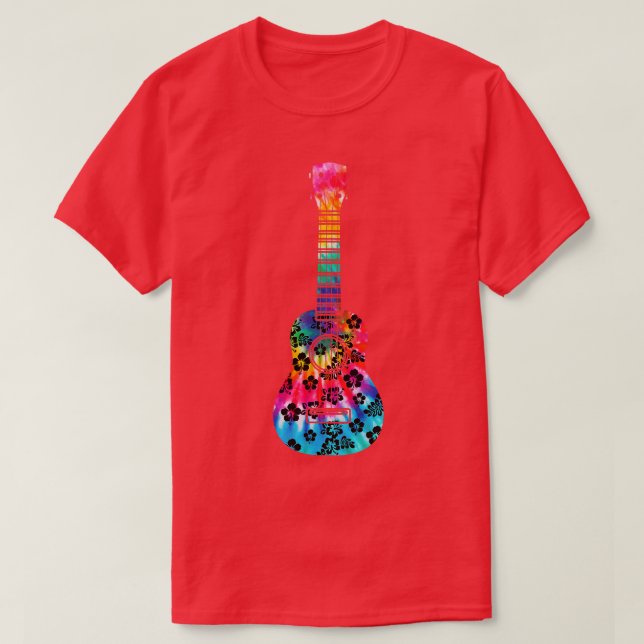 T-shirt Joueur de Tie Dye Ukulele Hawaiian 1 (Design devant)