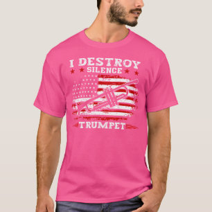 T-shirt Joueur de trompette Art I Détruire Silence Trumpet