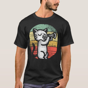 T-shirt Joueur de trompette I Chat joue de la trompette