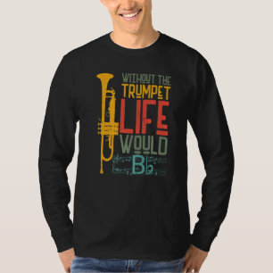 T-shirt Joueur de trompette si bémol vintage rétro sans la