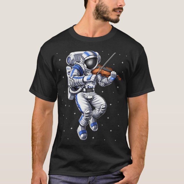T-shirt Joueur de violon astronaute (Devant)