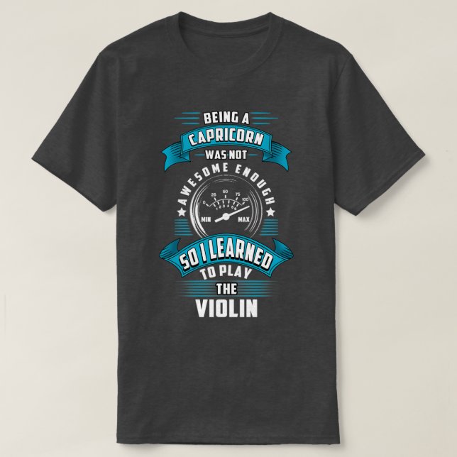 T-shirt Joueur de violon de Capricorne (Design devant)