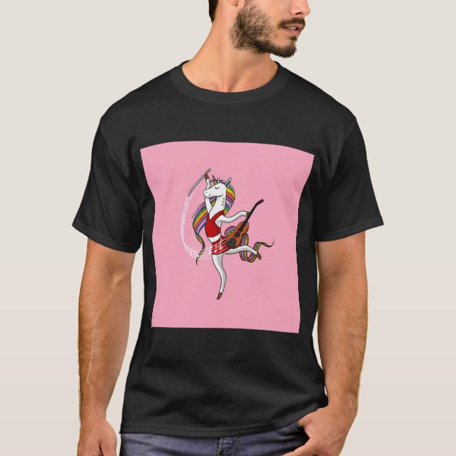 T-shirt Joueur de violon licorne (Devant)