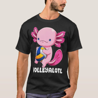 T-shirt Joueur de volley-ball Axolotl Salamandre mexicaine