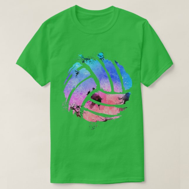 T-shirt Joueur de volley-ball de aquarelle LoverBeach (Design devant)