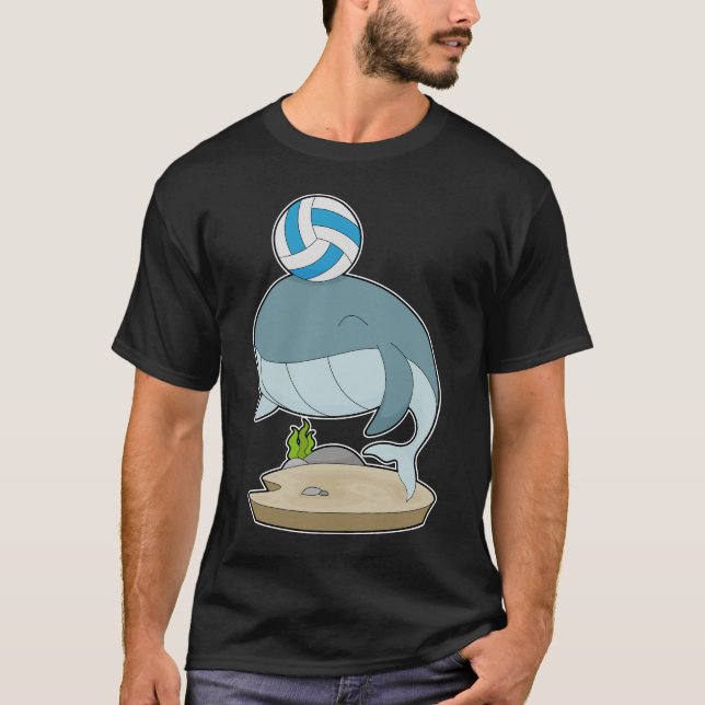 T-shirt Joueur de volley-ball de baleine (Devant)