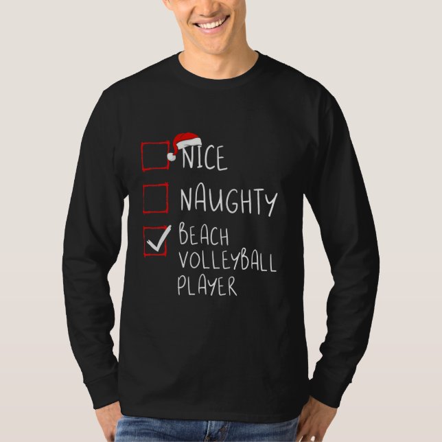 T-shirt Joueur de volley-ball de Christmas (Devant)