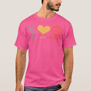 T-shirt Joueur de volley-ball de Peace Love