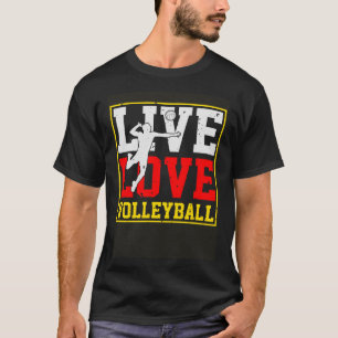 T-shirt Joueur de volley-ball entraîneur Lover Jouer Live