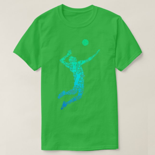 T-shirt Joueur de volley-ball garçons Hommes Jeunes 1 (Design devant)