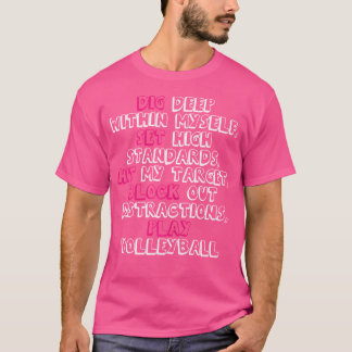 T-shirt Joueur de volley-ball graphique mignon Tee - shirt