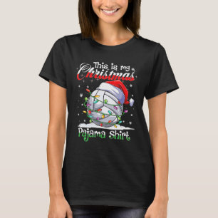 T-shirt Joueur de volley-ball Noël Pajama Xmas
