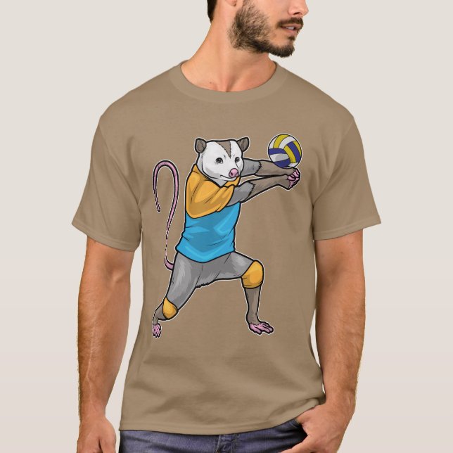 T-shirt Joueur de volley-ball Opossum (Devant)