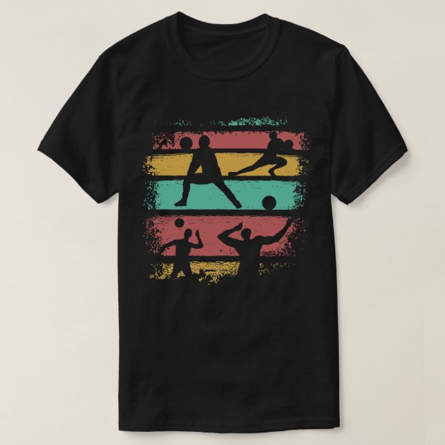 T-shirt Joueur de volley-ball Retro Vintage (Design devant)