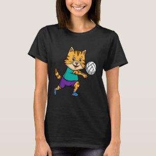 T-shirt Joueur de volley-ball Spike Net Cat Whisperer