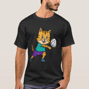 T-shirt Joueur de volley-ball Spike Net Cat Whisperer
