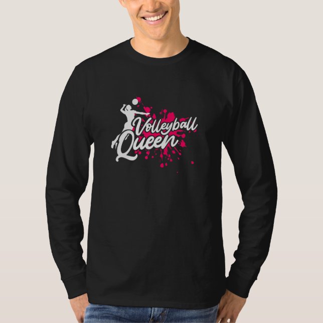 T-shirt Joueur de volley-ball sport Volley Queen (Devant)
