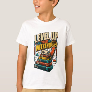T-shirt Joueur de week-end de niveau supérieur coloré