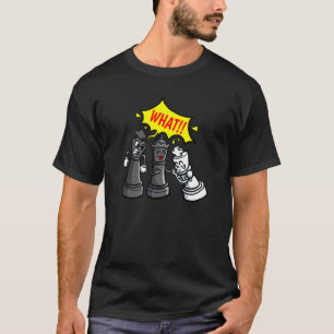 T-shirt Joueur d'échecs blanc King embrasse Queen C