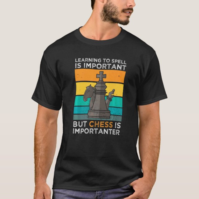 T-shirt Joueur d'échecs Chessman Checkmate Gambit (Devant)