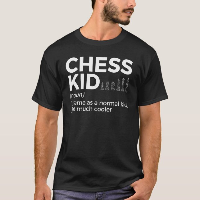 T-shirt Joueur d'échecs définition enfant (Devant)