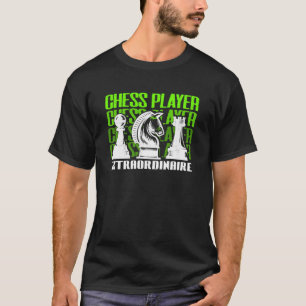 T-shirt Joueur d'échecs Extraordinaire Checkmate Grandmast