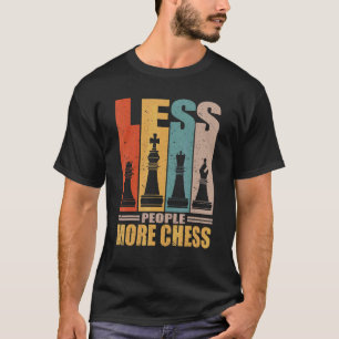 T-shirt Joueur d'échecs Jeu d'échecs Retro Moins de gens P