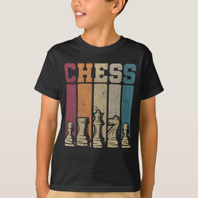 T-shirt Joueur d'échecs mat Vintage pièces d'échecs (Devant)