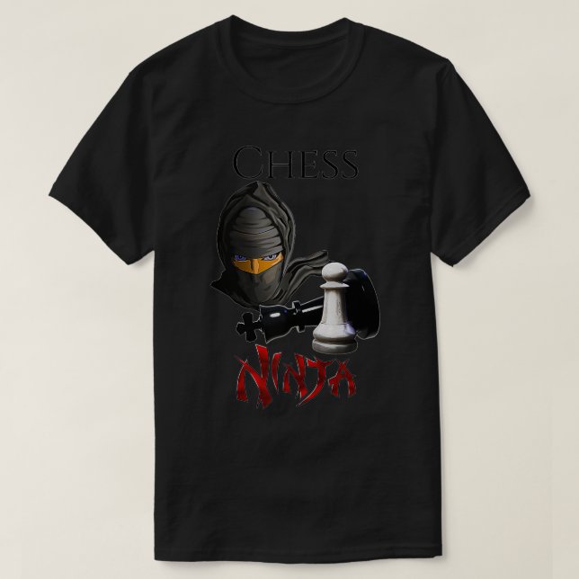 T-shirt Joueur d'échecs Ninja amusant (Design devant)