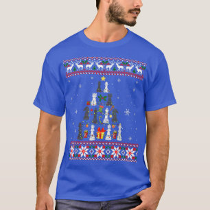 T-shirt Joueur d'échecs Noël Ornement Arbre cadeau Xma lai