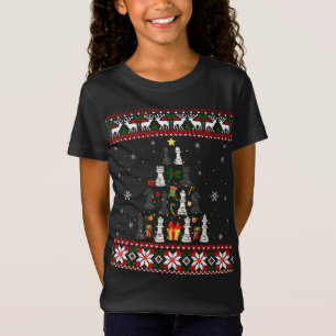 T-Shirt Joueur d'échecs Noël Ornement Arbre cadeau Xma lai