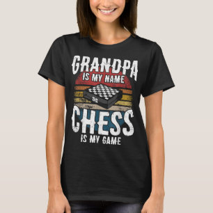 T-shirt Joueur d'échecs Pièces d'échecs Je Retraité Grand-
