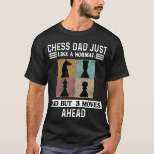 T-shirt Joueur d'échecs vintage Retro Design Pièces d'éche