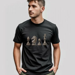T-shirt Joueur d'échecs vintage tendance amateur de pièces