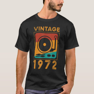 T-shirt Joueur d'enregistrement vintage Retro 1972 50e ann