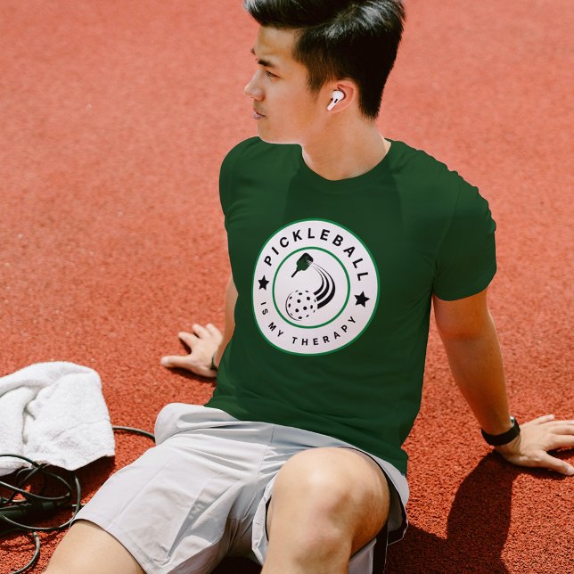 T-shirt Joueur D'Équipe Club, Le Pickleball Est Mon T-Shi  (Club Team Player, Pickleball Is My Therapy T-Shi T-Shirt)