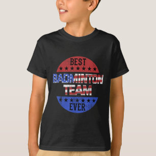 T-shirt Joueur d'équipe de badminton Jour de l'indépendanc