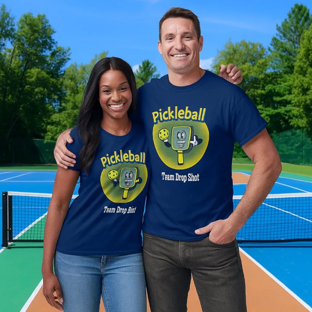 T-shirt Joueur d'équipe personnalisé Pickleball (Time to stay out of the kitchen with this custom team player pickleball shirts. Add your own message)