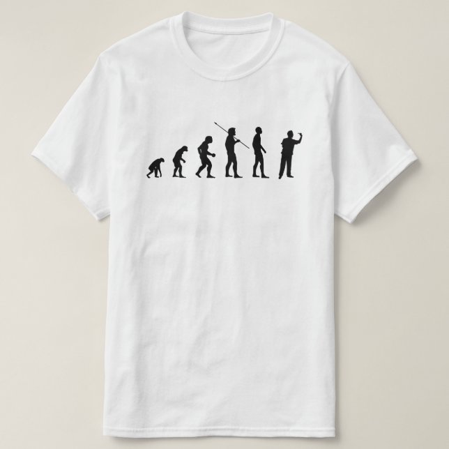 T-shirt Joueur des fléchettes, évolution humaine Mème Bv (Design devant)