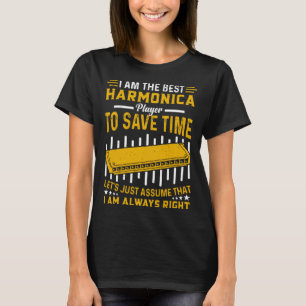 T-shirt Joueur d'harmonica Je suis le meilleur joueur d'ha