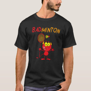 T-shirt Joueur diable de Badminton