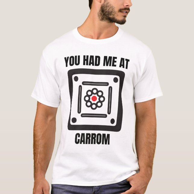 T-shirt Joueur drôle de carrom (Devant)