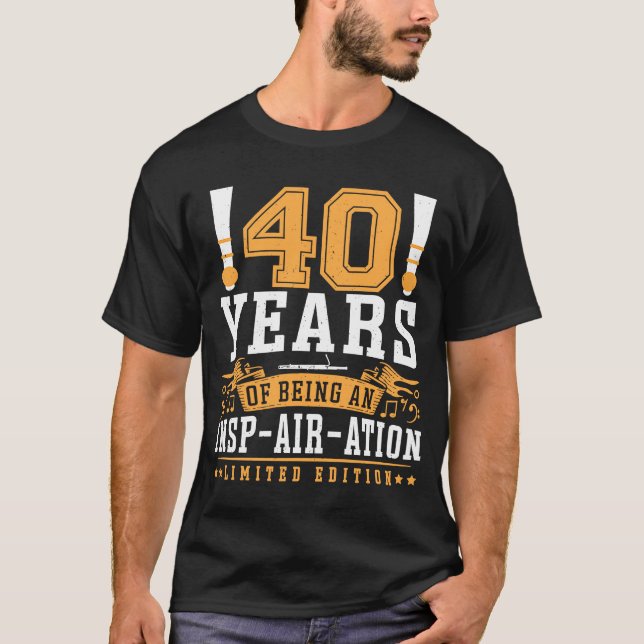 T-shirt Joueur du basson Anniversaire Bassooniste de 40 an (Devant)