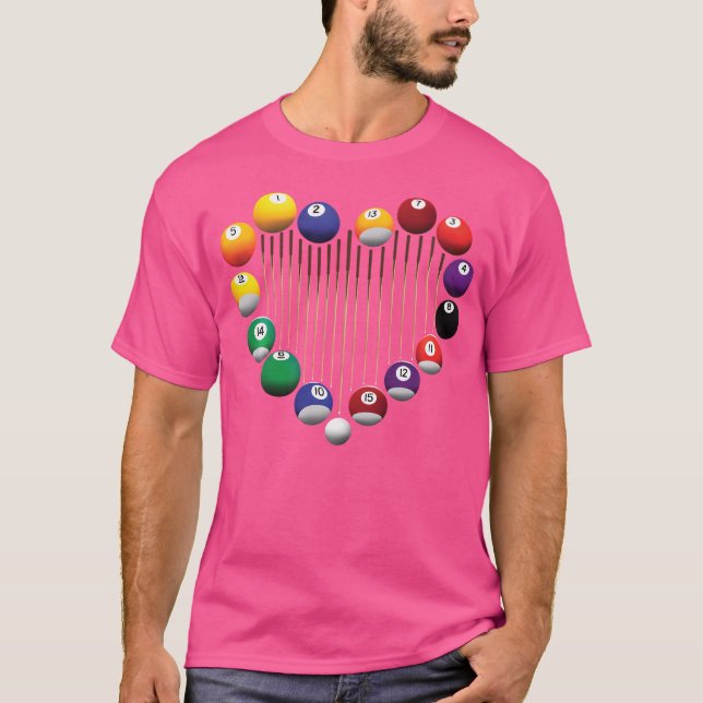 T-shirt Joueur du billard billard billard billard billard (Devant)