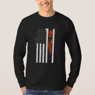T-shirt Joueur du drapeau américain Rugby jeu de football