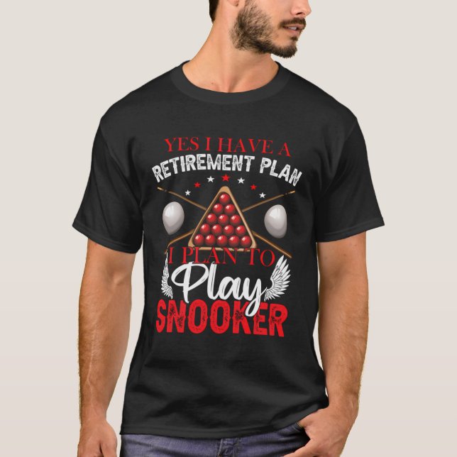 T-shirt Joueur du snooker de retraite (Devant)