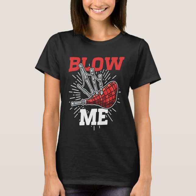 T-shirt Joueur écossais Blow Me (Devant)