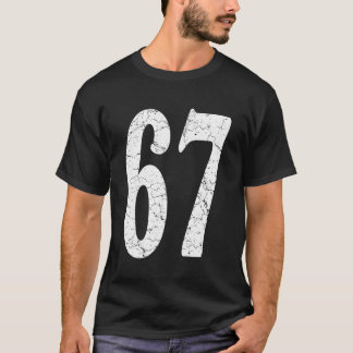 T-shirt Joueur F en uniforme de maillot numéro 67 blanc en